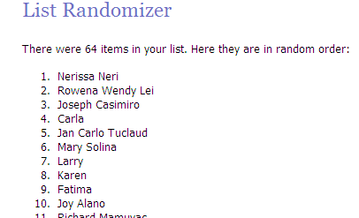 List Randomizer