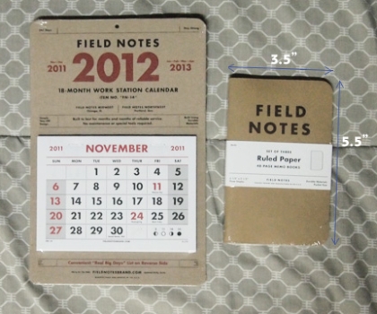 Field Notes Calendar + 3 Pack